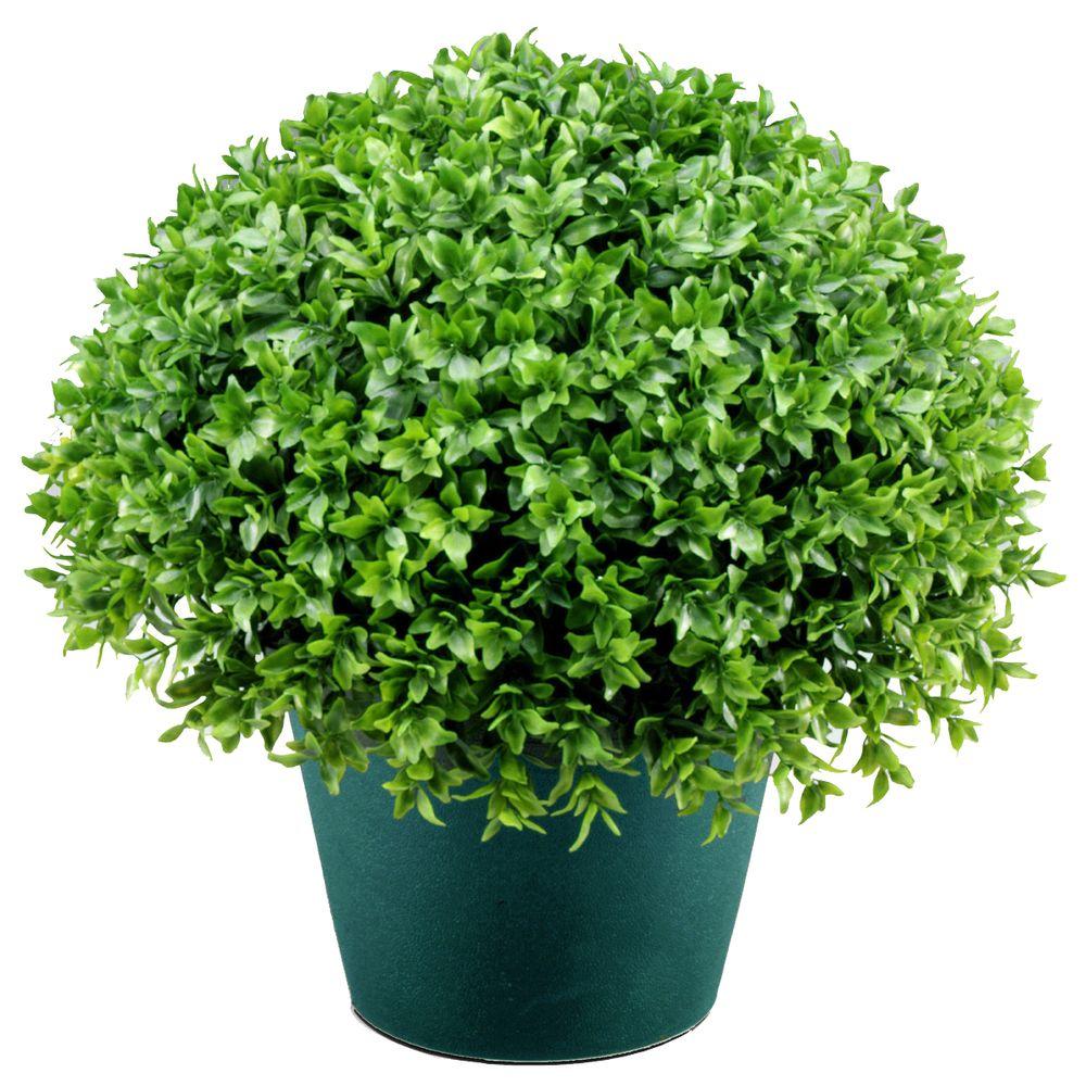 National Tree Company 13 in. Globe Artificial Japanese Holly Bush in
