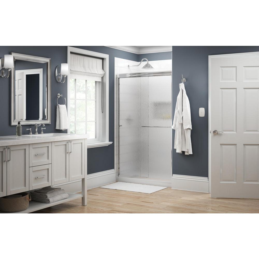 Delta Shower Doors Sd Classic Semi Frameless Traditional Sliding Shower Nickel Rain Glass 48 X 70 Kitchen Bath Fixtures Bonsaipaisajismo Showers