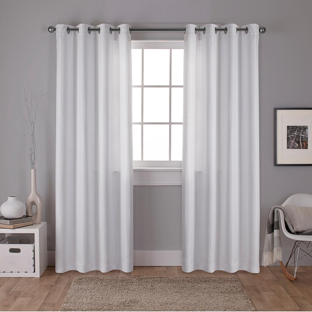 Carling 52 In W X 108 In L Woven Blackout Grommet Top Curtain