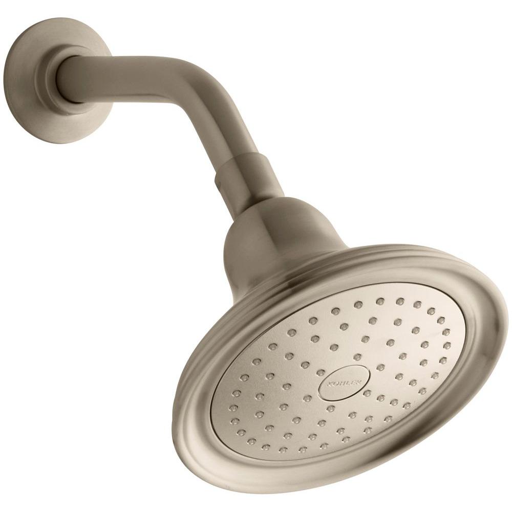 Kohler Bronze Showerheads Bathroom Faucets The Home Depot Devonshire 1 Spray Single Function 5 9375 In Raincan Showerhead Vibrant