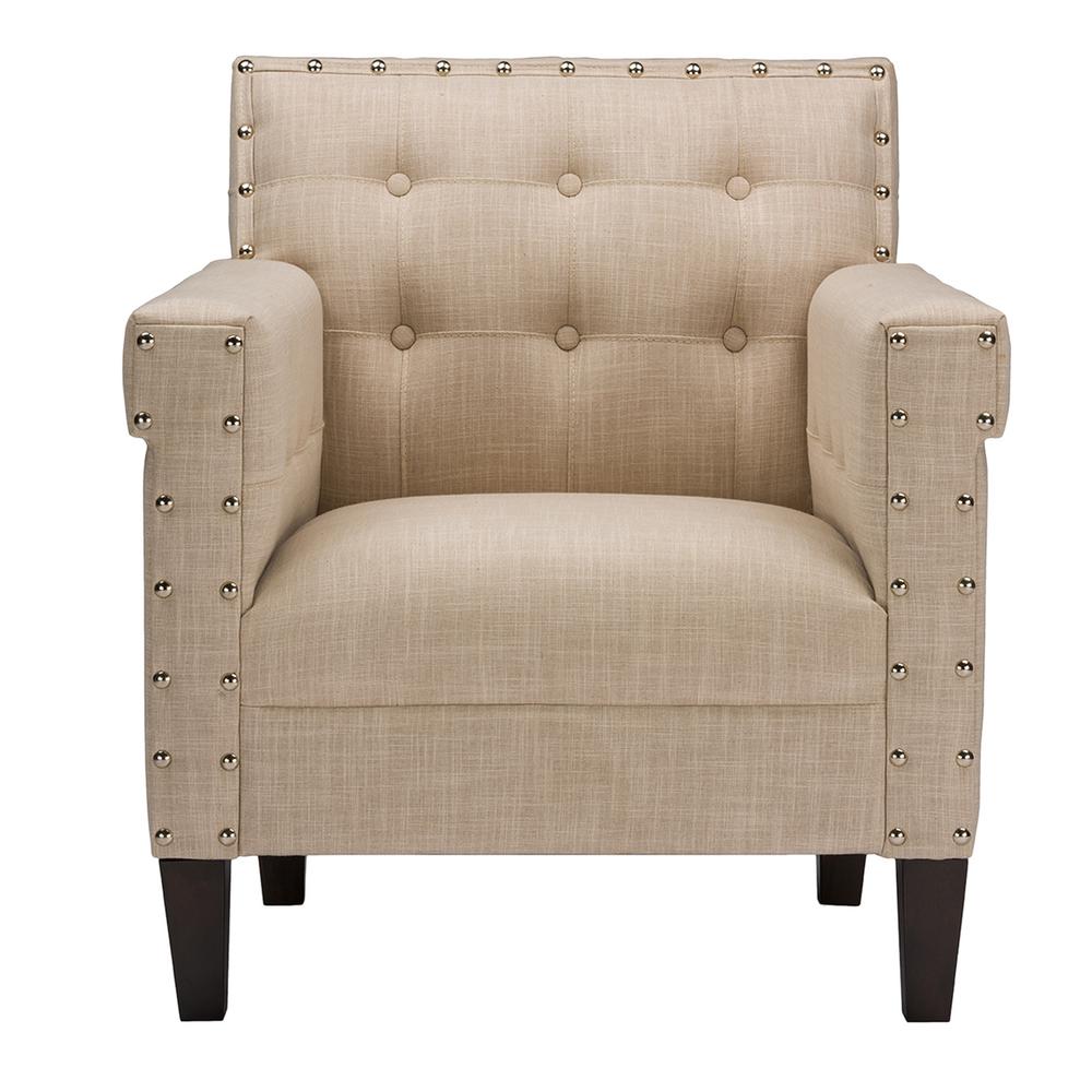 Baxton Studio Odella Contemporary Beige Fabric Upholstered Accent Baxton Studio Odella Contemporary Beige Fabric Upholstered Accent Chair