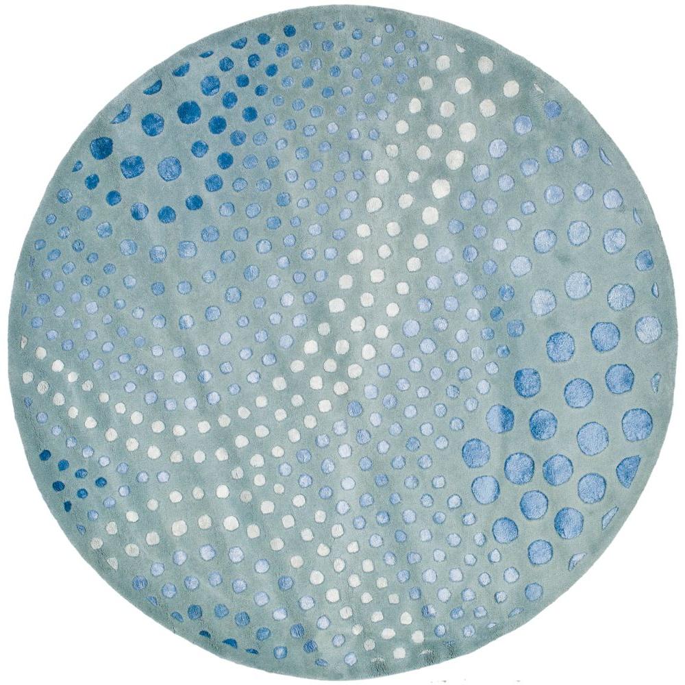 Safavieh Soho Light Blue 6 ft. x 6 ft. Round Area RugSOH654B6R The Home Depot