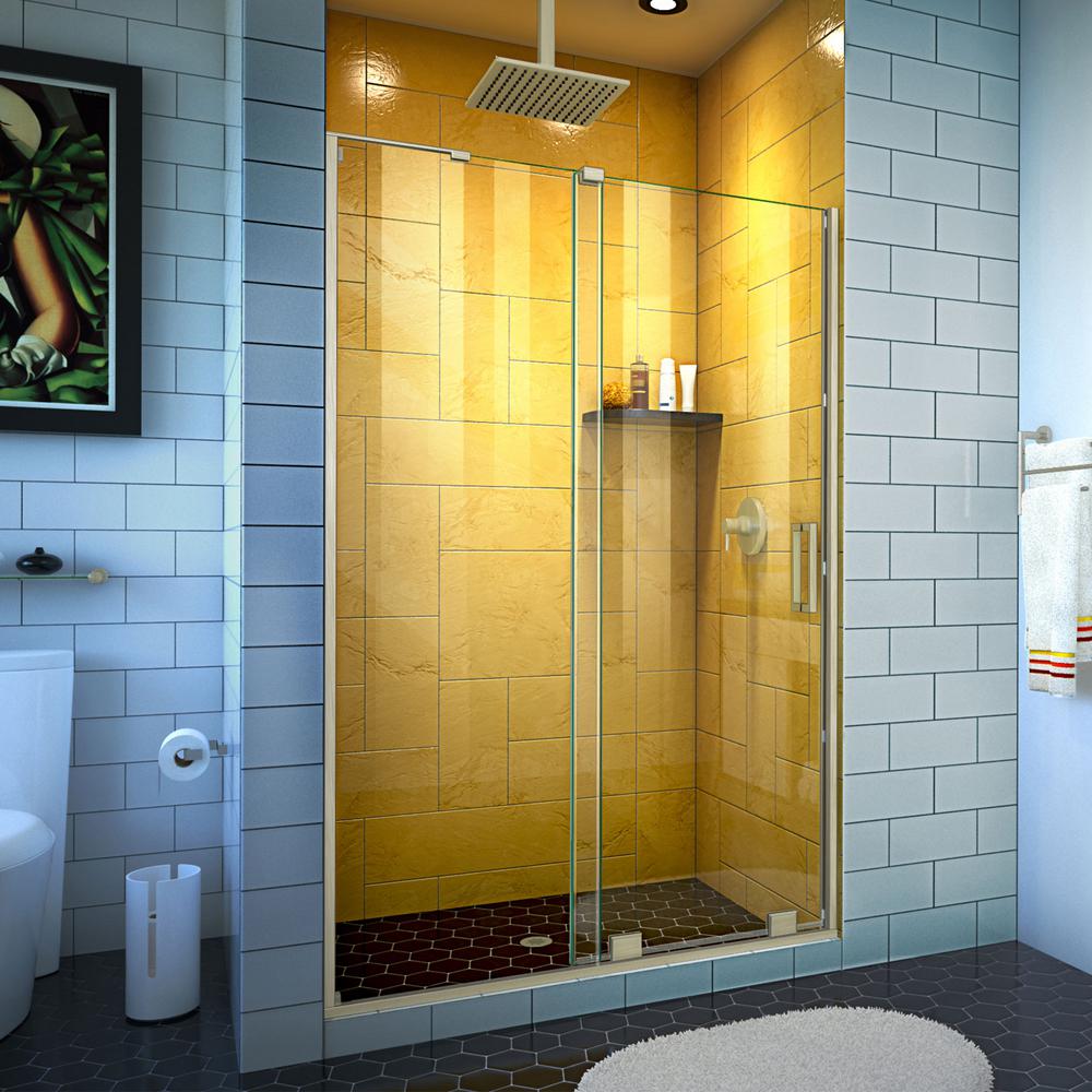Dreamline Mirage Z 48 In W X 72 H Frameless Sliding Shower Door Brushed Nickel