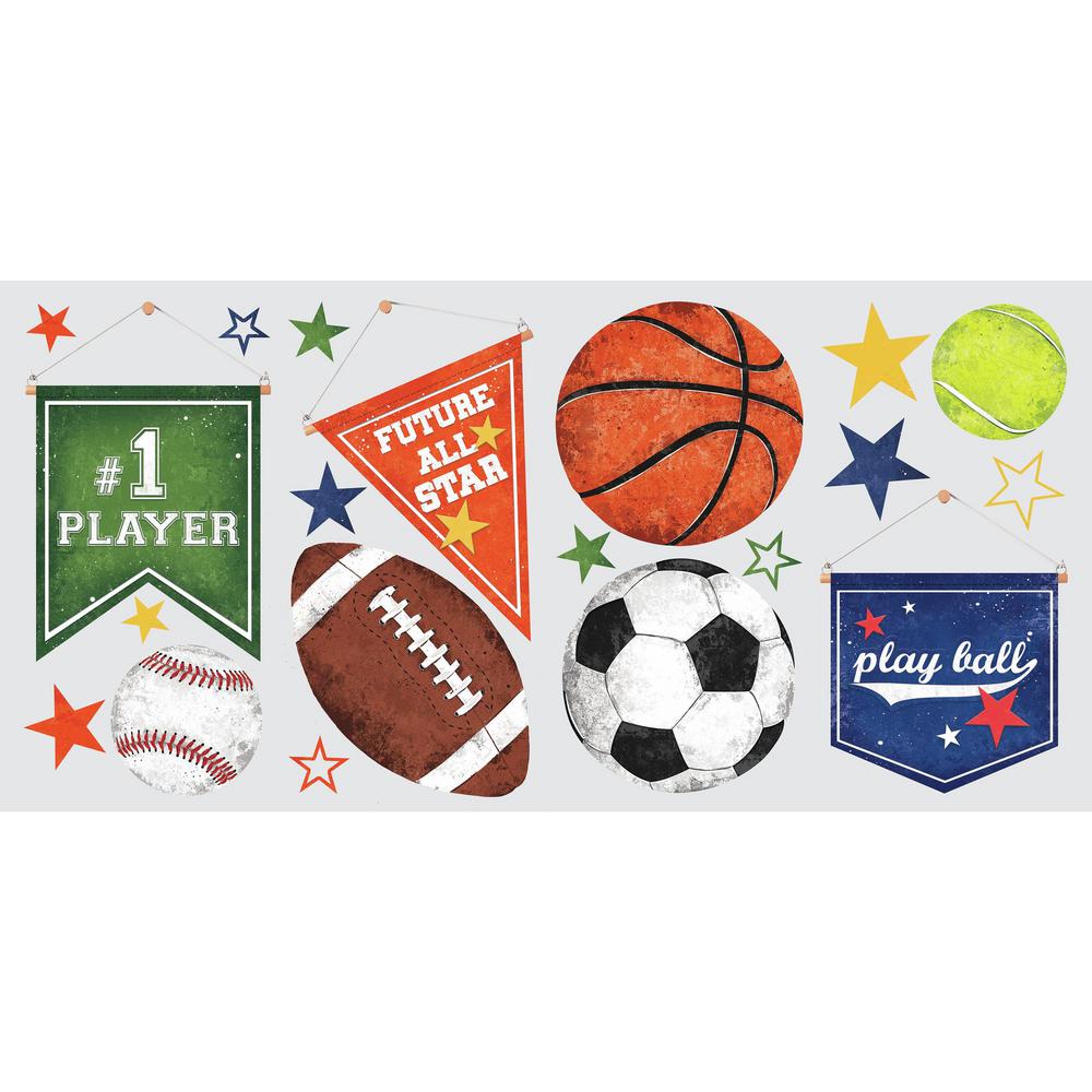 RoomMates Peel and Stick Wall Decals Play Ball