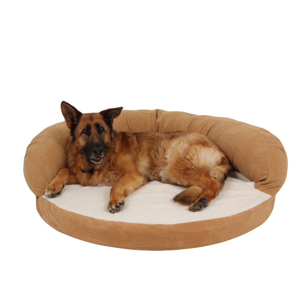 large bolster dog bed