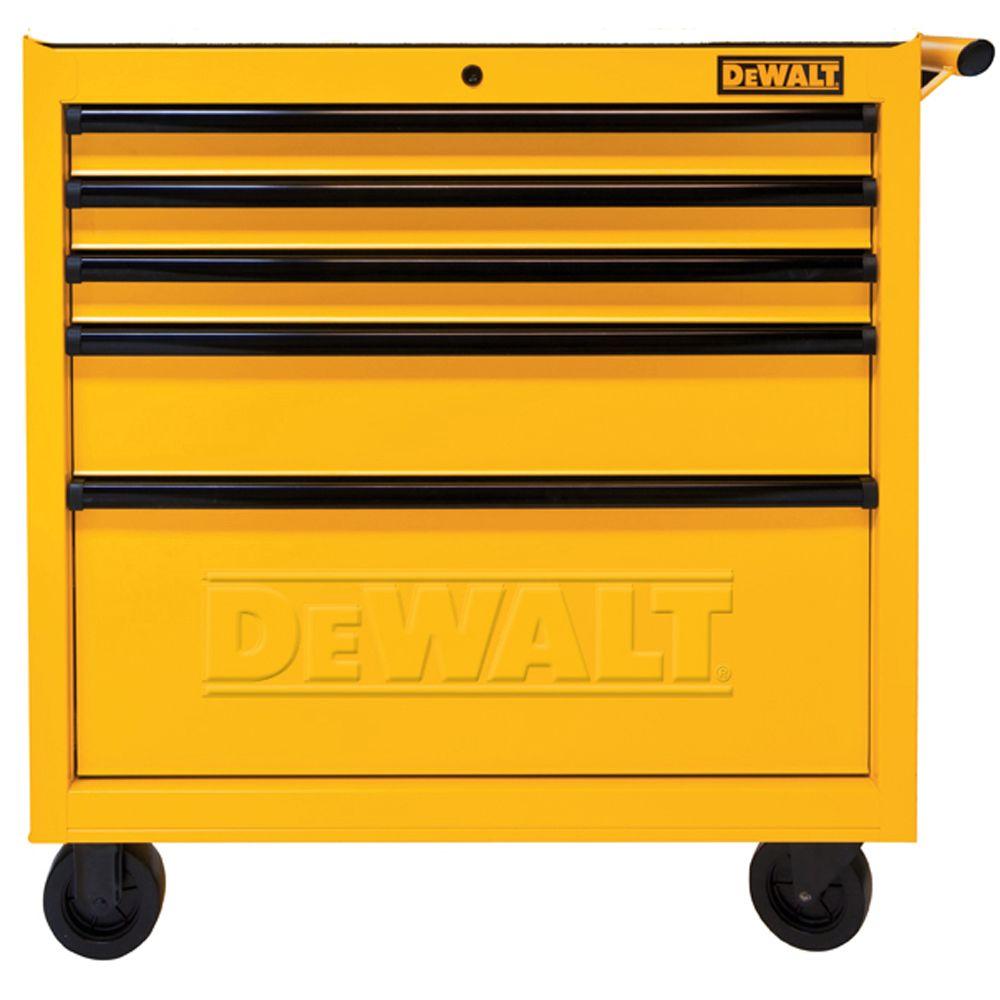 DEWALT 36 in. 5Drawer Rolling Bottom Tool Chest, YellowDWMT73679