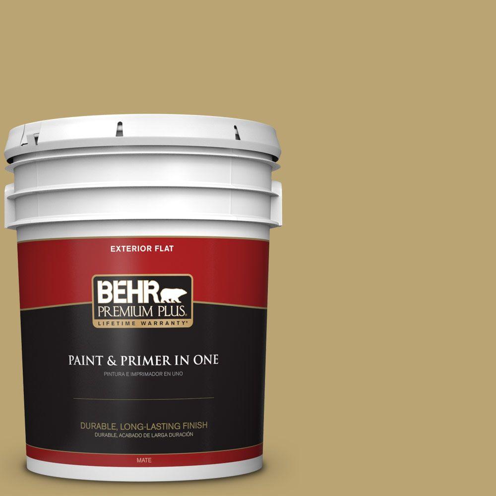 BEHR Premium Plus 5-gal. #HDC-AC-16 Cumin Flat Exterior Paint ...