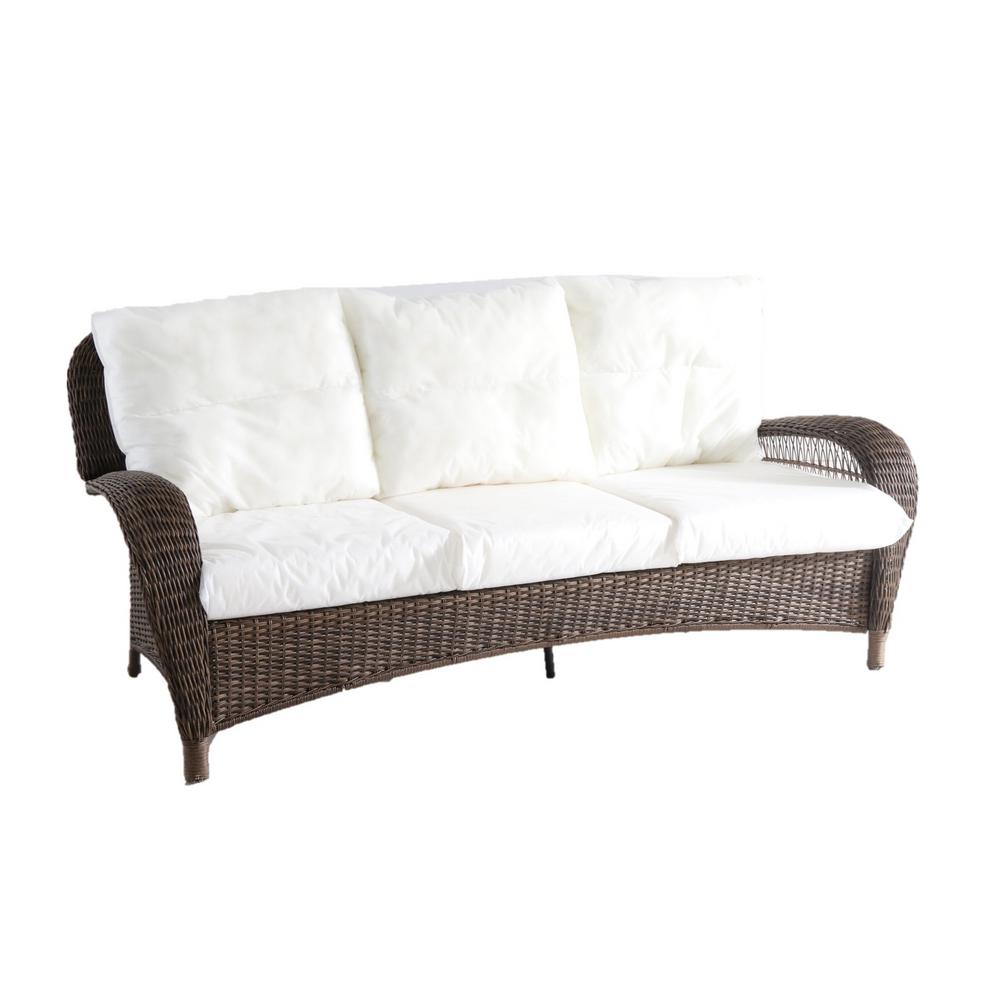 Hampton Bay Beacon Park Wicker Outdoor Sofa With Cushions Included Hampton Bay Beacon Park Wicker Outdoor Sofa With Cushions Included Choose Your Own Color
