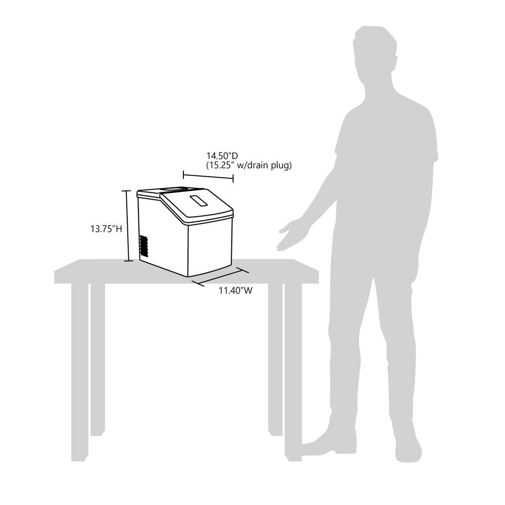 Luma Comfort Portable 28 Lb Of Ice A Day Countertop Clear Ice