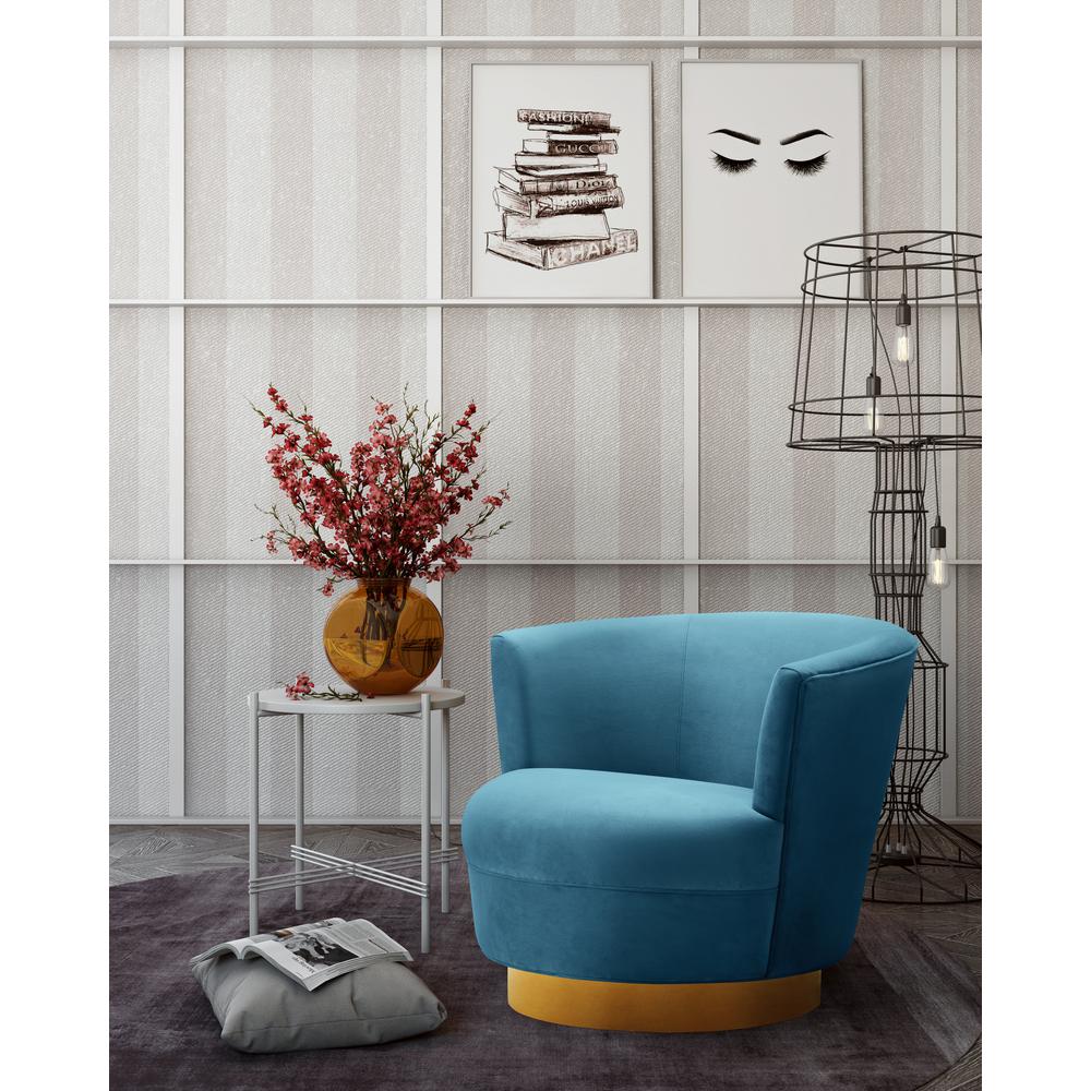 Sea Blue Chairs Living Room Furniture The Home Depot Noah Lake Blue Swivel Chair