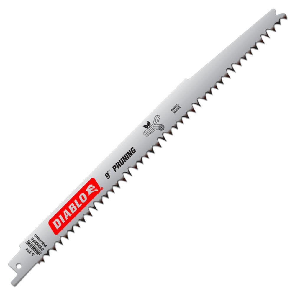 Reciprocating Saw Blade 9 In New 5 TPI Fleam Ground Pruning Durable 5 Pack