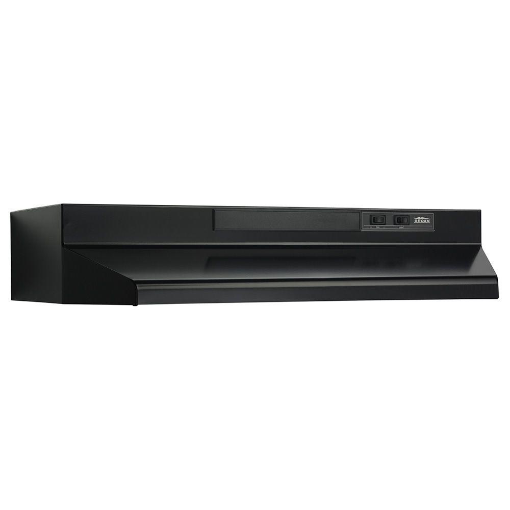 Broan 43000 Series 30 In Convertible Under Cabinet Range Hood With Light Black