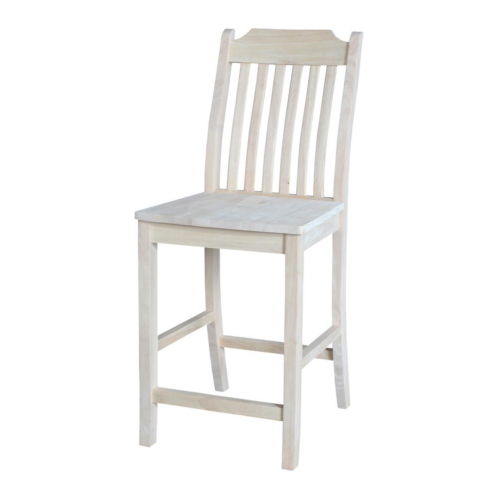 International Concepts Steambent Mission 24 inch Unfinished Wood Bar Stool