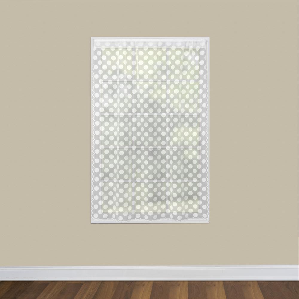 Heritage Lace Polka Dot 58 In W X 63 In L Lace Window Panel In