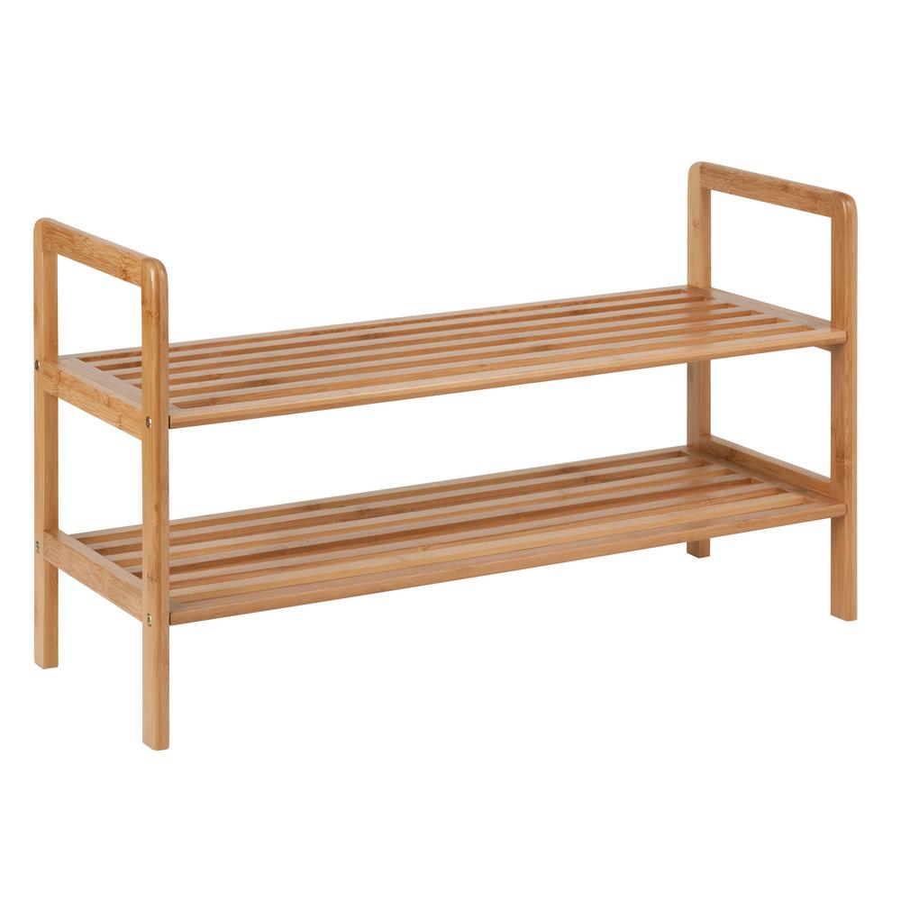 16 In H X 10 In W 8 Pair Bamboo Shoe Rack 0 The Home Depot