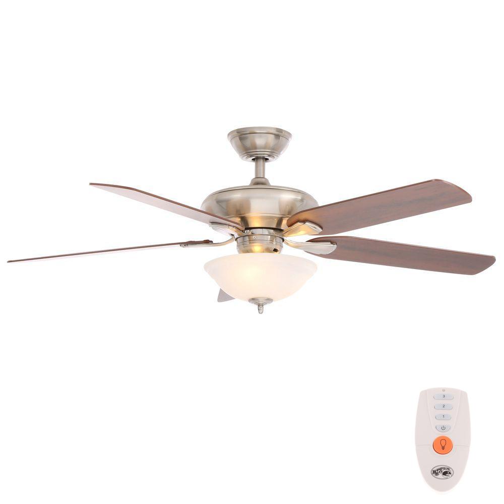 Hampton Bay Southwind 52 in. Indoor Brushed Nickel Ceiling Fan with