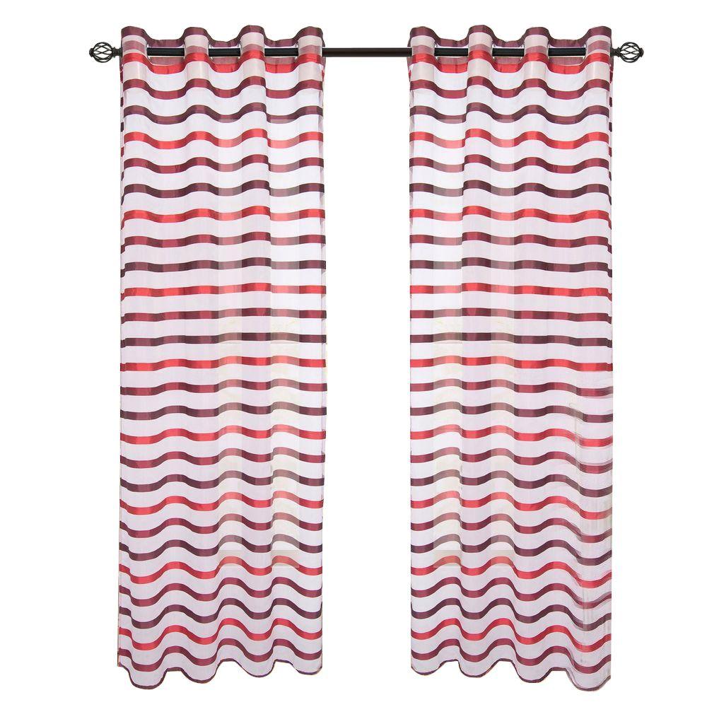 Multi Colored Sheer Curtains Curtains Drapes The Home Depot