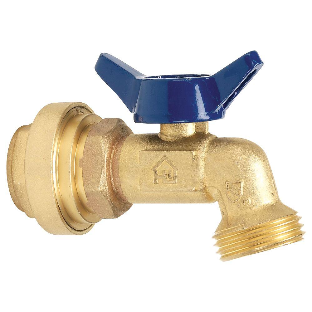 Homewerks Worldwide 1/2 in. Brass Quarter Turn Compact Hose Bibb Valve