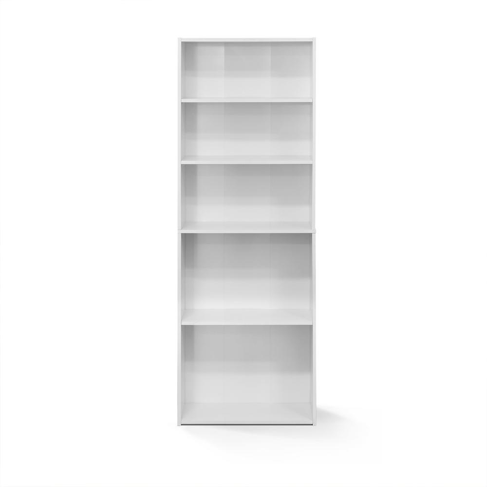Bookcases Home Office Furniture The Depot Wright Soft White 5 Shelf Bookcase
