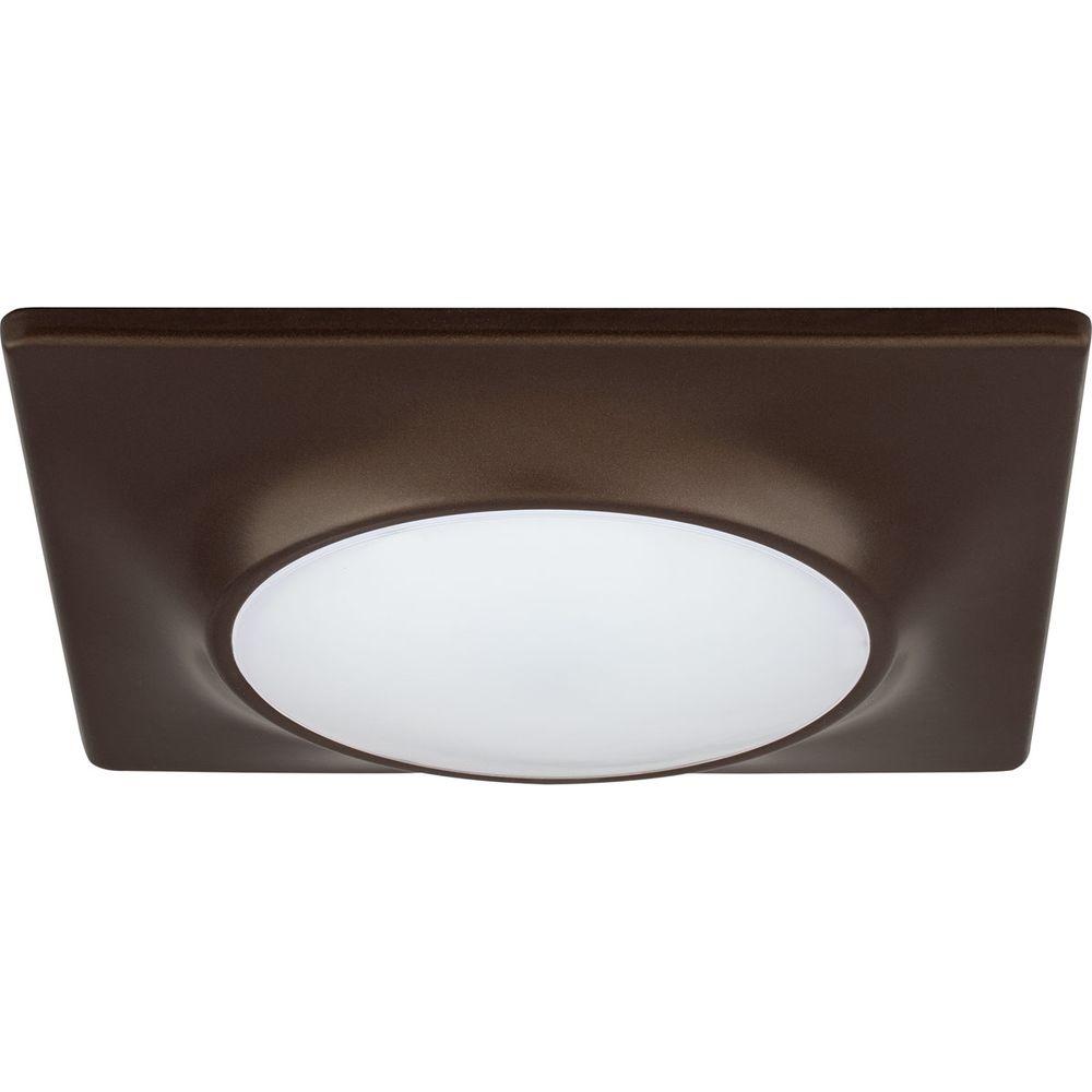Clearance Lighting The Home Depot Square 1 Light Antique Bronze Led Surface And