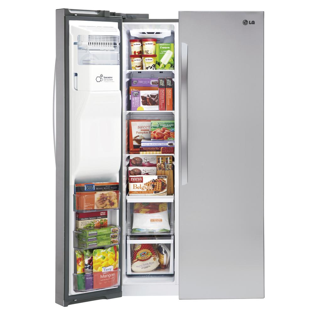 Lg Electronics 26 2 Cu Ft French Door Smart Refrigerator With Wi Fi Enabled In Black Stainless Steel Lfxs26973d The Home Depot