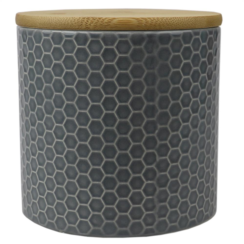 Small Ceramic Canister, GreyHDC73657 The Home Depot