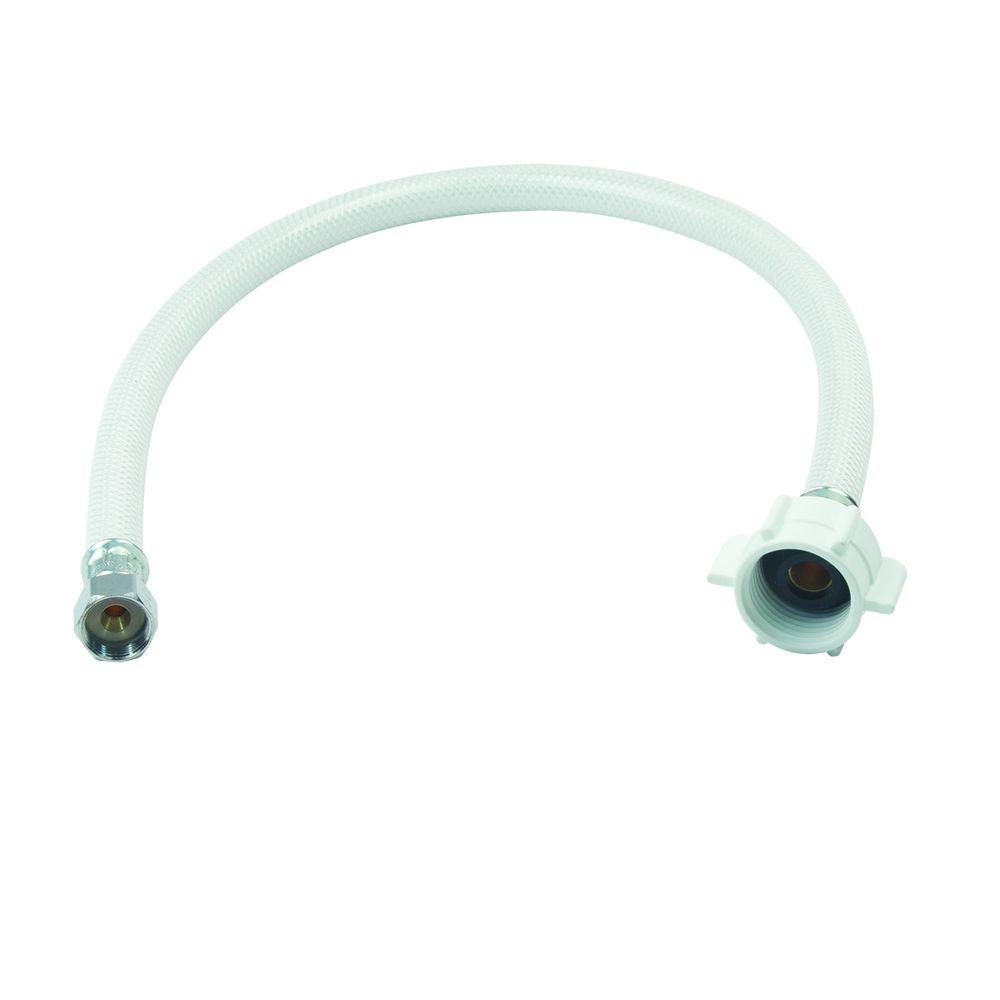 BrassCraft 3/8 in. Flare x 7/8 in. Ballcock Nut x 20 in. Vinyl Toilet ConnectorVF120DL F The