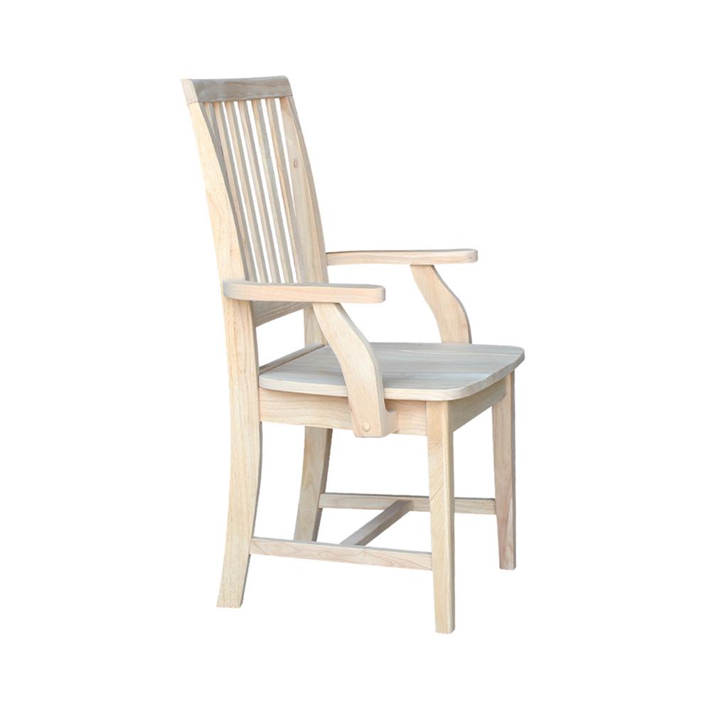 International Concepts Unfinished Wood Mission Side Chair 265a The