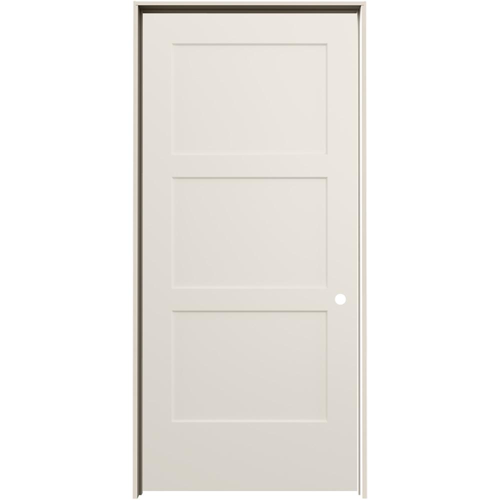 JELD-WEN 36 In. X 80 In. Birkdale Primed Left-Hand Smooth Solid Core ...