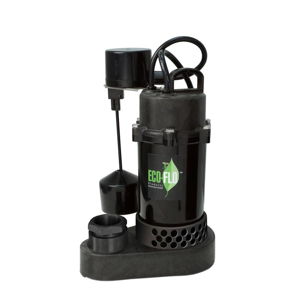 ECO FLO 1/3 HP Submersible Sump Pump with Vertical SwitchSPP33V The Home Depot