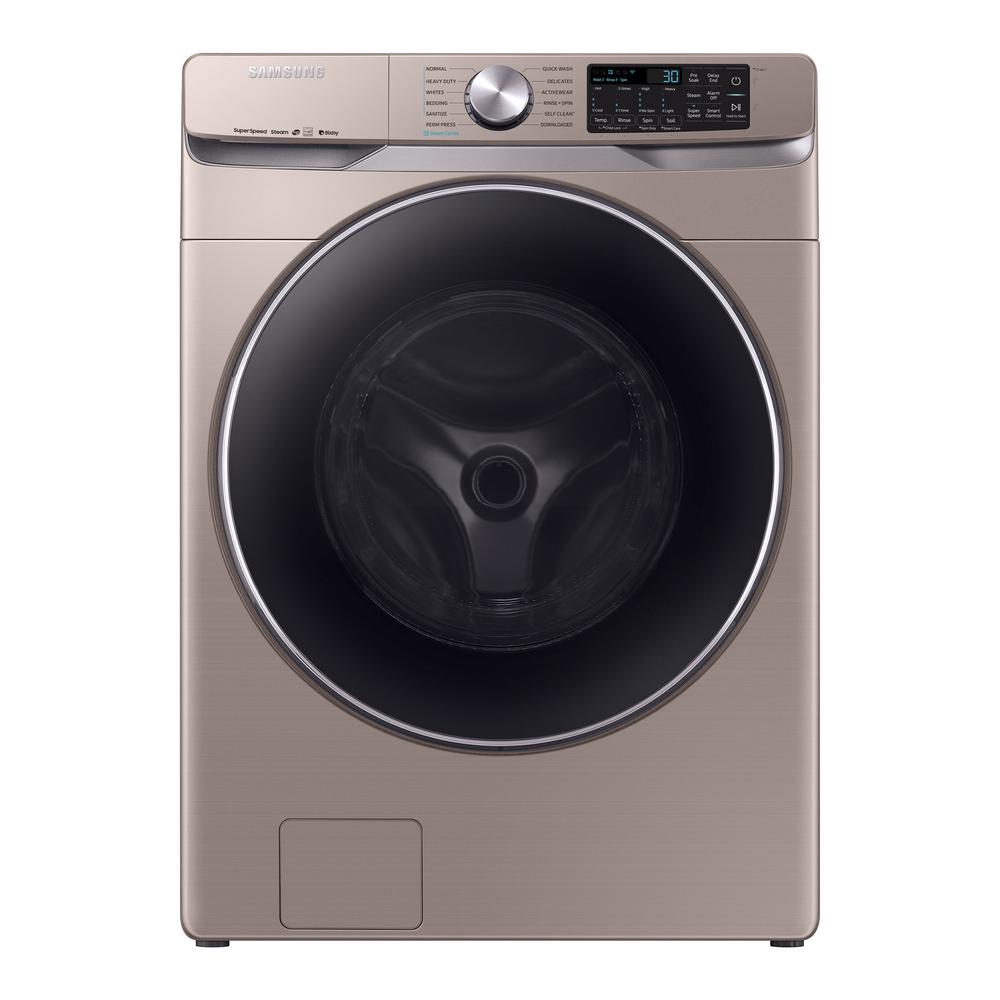 Samsung 4.5 cu. ft. High-Efficiency Champagne Front Load Washing Machine with Steam and Super Speed, Beige was $1099.0 now $698.0 (36.0% off)