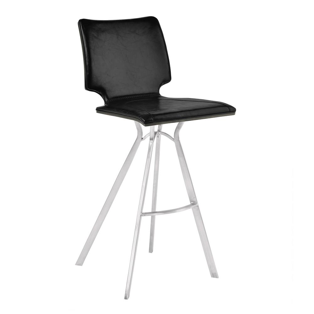 Armen Living 26 In Marley Black Bar Stool Lcmlbavbbsgr26 The Home Armen Living 26 In Marley Black Bar Stool