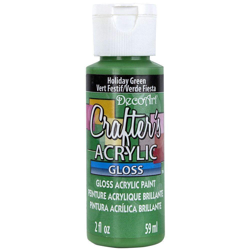 DecoArt 2 oz. Holiday Green Gloss Crafter's Acrylic PaintDCAG1043