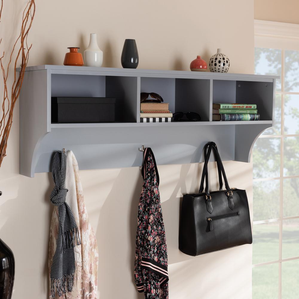 Baxton Studio Maya Light Grey Coat Rack With Wall Mount Shelves 163 9021 Hd The Home Depot - Wall Mounted Shelves With Coat Hooks Baxton Studio Maya Light Grey Coat Rack With Wall Mount Shelves 163 9021 Hd The Home Depot - Wall Mounted Shelves With Coat Hooks