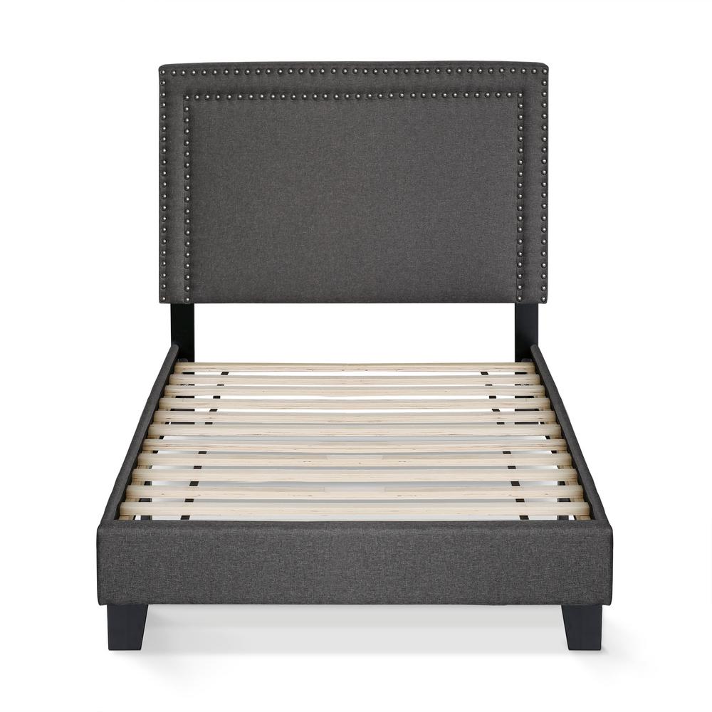 Furinno Laval Stone Twin Double Row Nail Head Bed Frame Fb17023t St Furinno Laval Stone Twin Double Row Nail Head Bed Frame