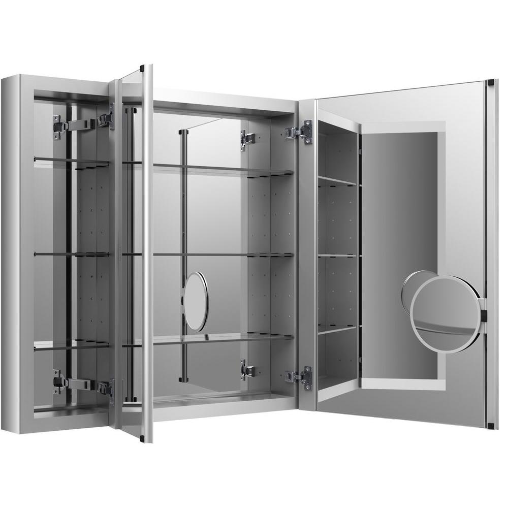 Kohler Verdera 40 In W X 30 In H Recessed Medicine Cabinet In Anodized Aluminum K 99011 Na The Home Depot