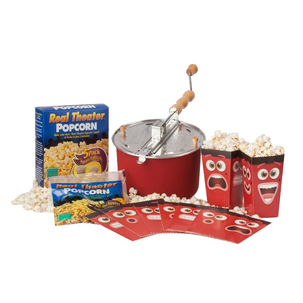 Whirley Pop 3Piece Aluminum Red Popcorn Popper Set37035 The Home Depot