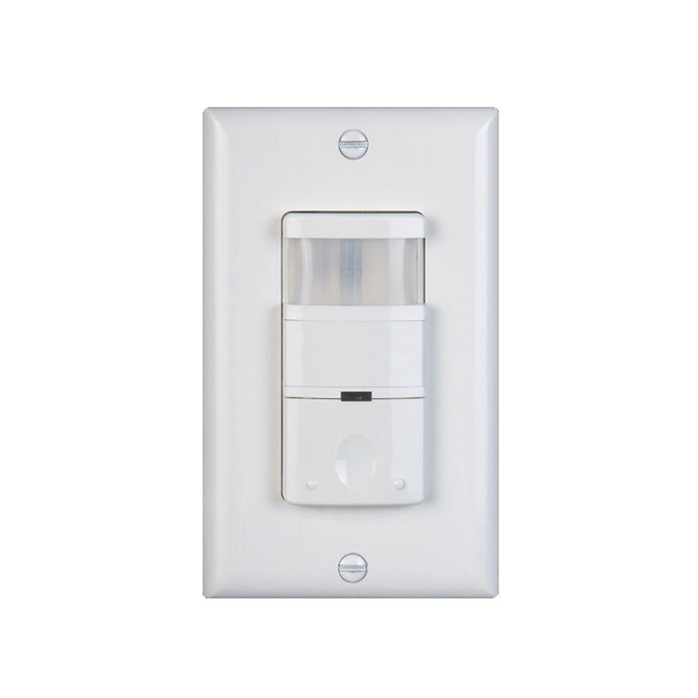 Motion Sensors Wiring Devices Light Controls The Home Depot 120 277 Volt Occupancy Vacancy Pive Infrared Motion Sensor Wall Switch