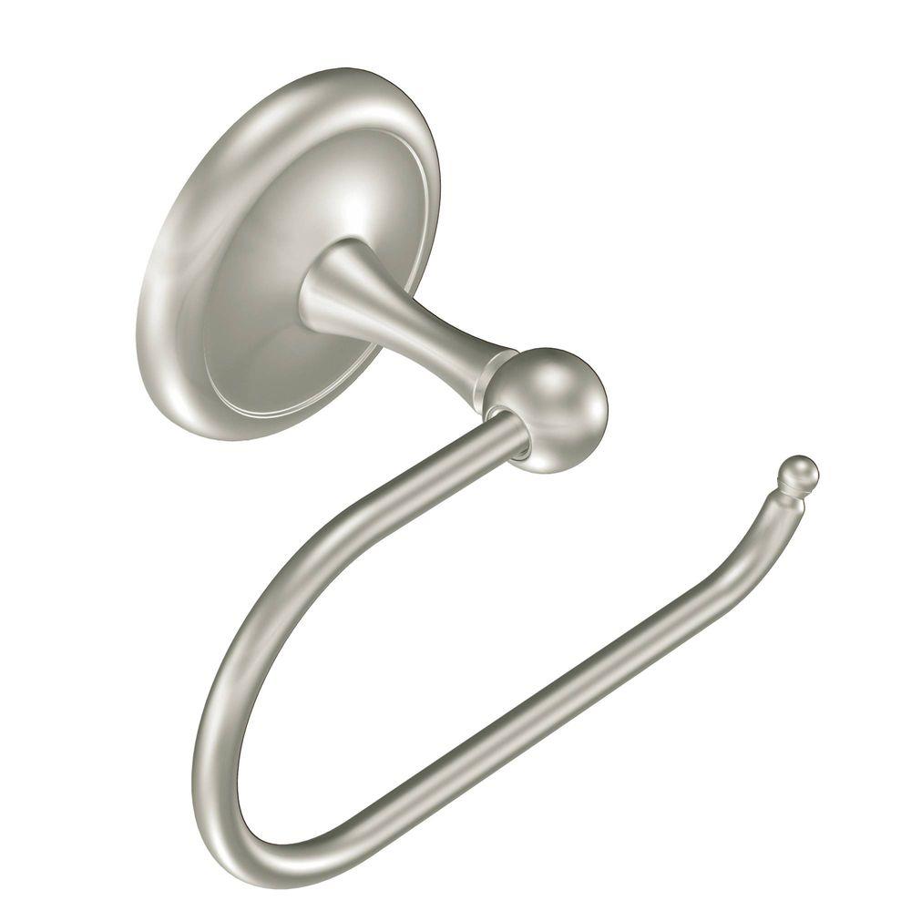 Satin Nickel Taymor European Pedestal Toilet Tissue Holder with Decorative Finial