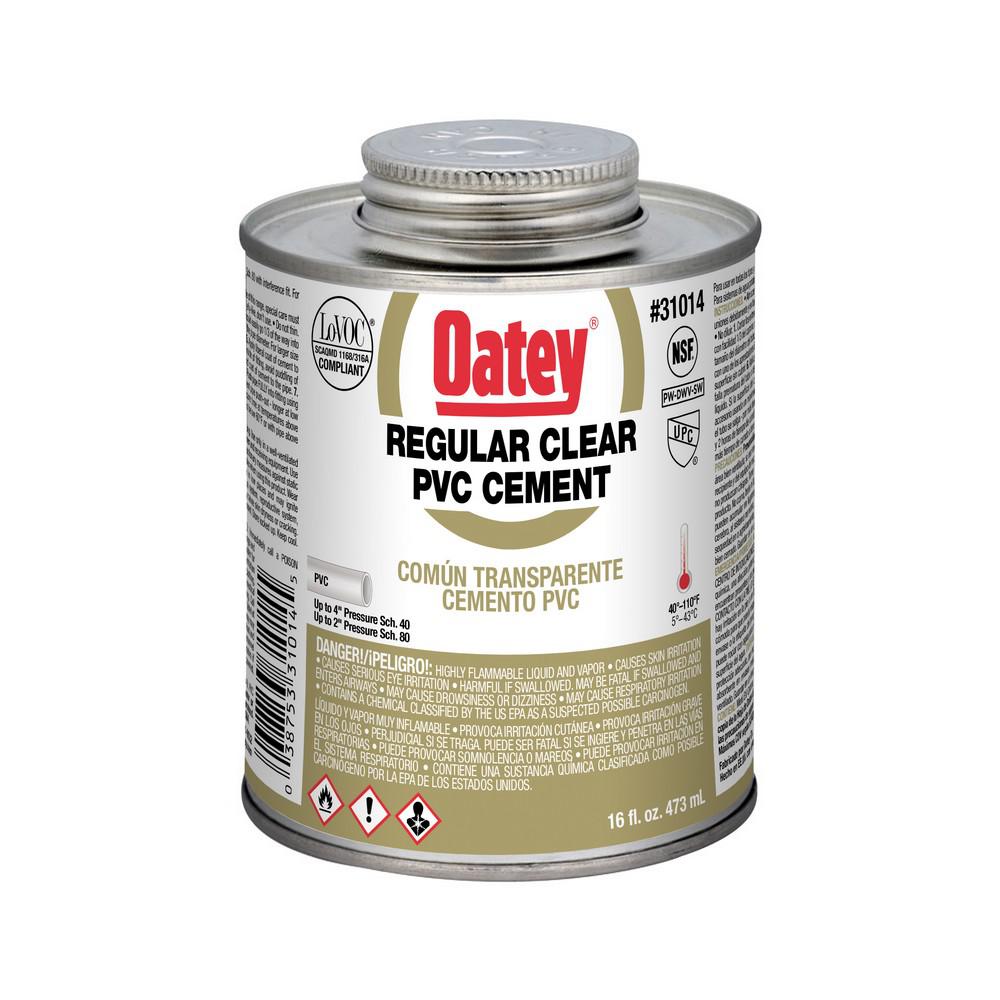 16 Oz PVC Clear Solvent Cement 310143 The Home Depot