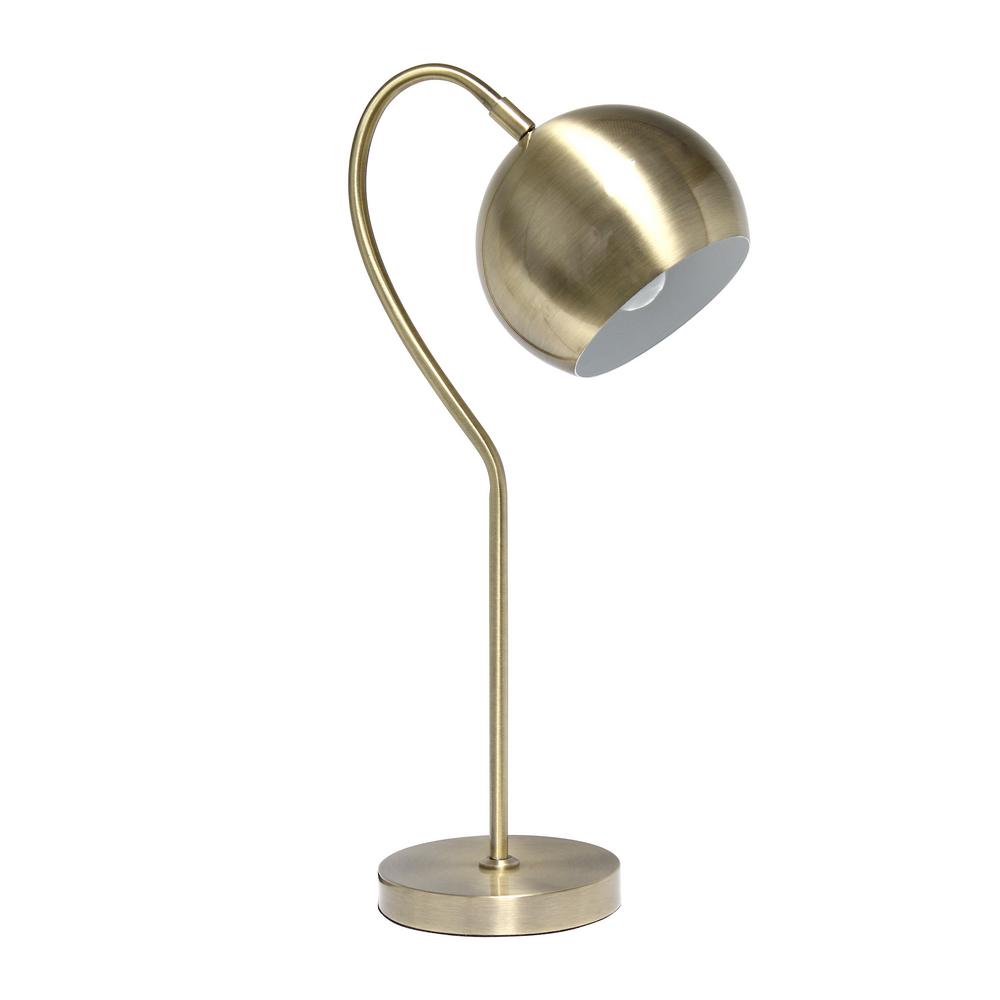 mid century brass table lamp