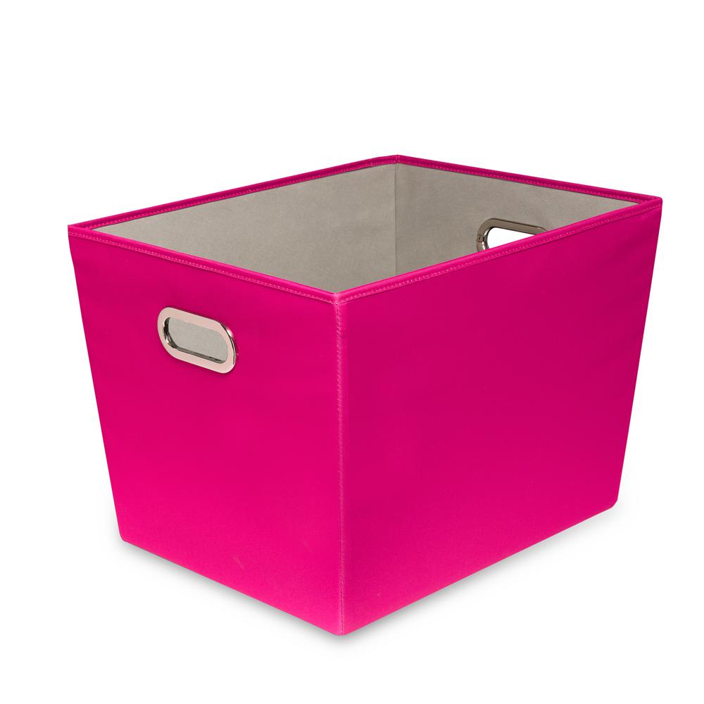 Honey-Can-Do 60 Qt. Hot Pink with Copper Handles Canvas Tote by Honey-Can-Do
