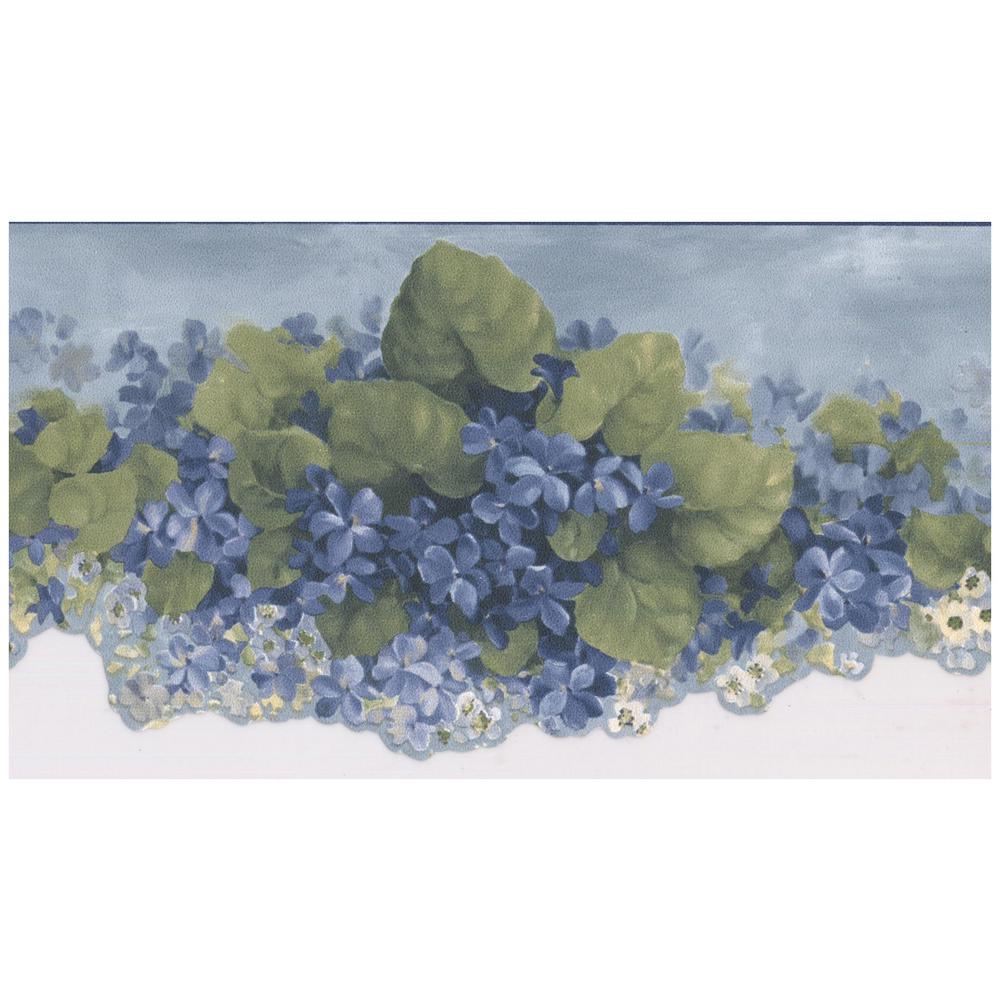 Norwall Blueberries on Vine Green Leaves Alabaster White Prepasted