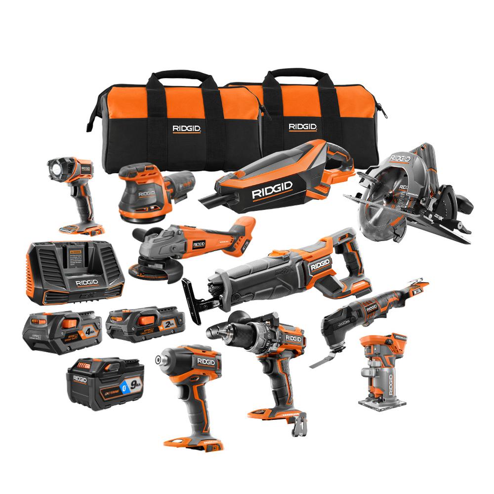 RIDGID 18v - Power Tool Combo Kits - Power Tools - The Home Depot