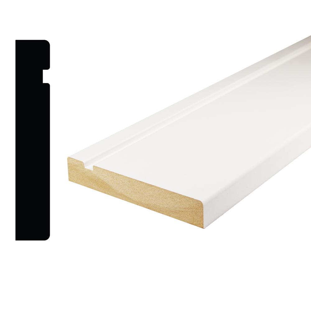 Alexandria Moulding 5/8 in. x 31/2 in. x 96 in. Primed White MDF