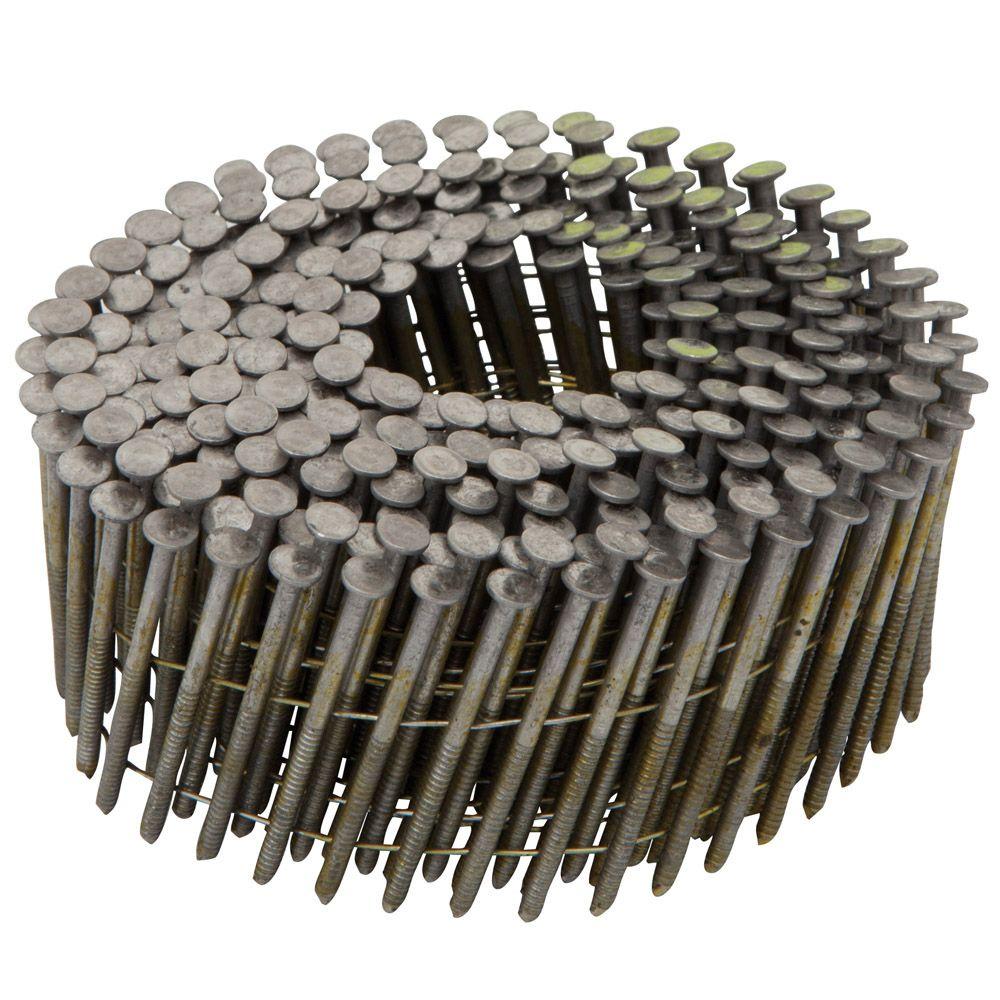 Bostitch 1-3/4 in. x 0.092 Ring Shank 15-Degree Coil Siding Nails (3600 ...