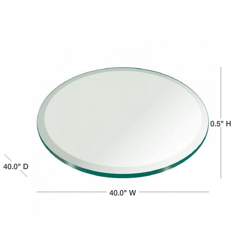 Fab Glasirror 40 In Clear Round Glass Table Top 1 2 Thickness Tempered Beveled Edge Polished 40rt12thbean The Home Depot - 40 Inch Round Tempered Glass Table Top Fab Glasirror 40 In Clear Round Glass Table Top 1 2 Thickness Tempered Beveled Edge Polished 40rt12thbean The Home Depot - 40 Inch Round Tempered Glass Table Top