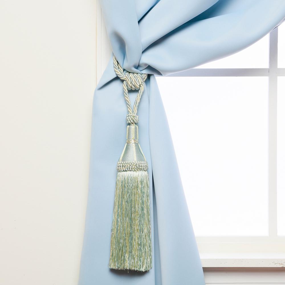 Best Home Fashion Handcrafted 32 In L Blue Modern Tel Curtain Tie Backs 2 Pack Best Home Fashion Handcrafted 32 In L Blue Modern Tel Curtain Tie Backs 2 Pack