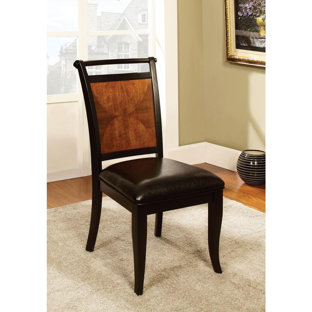 Salida I Espresso and Black Transitional Style Side Chair CM3034SC2PK