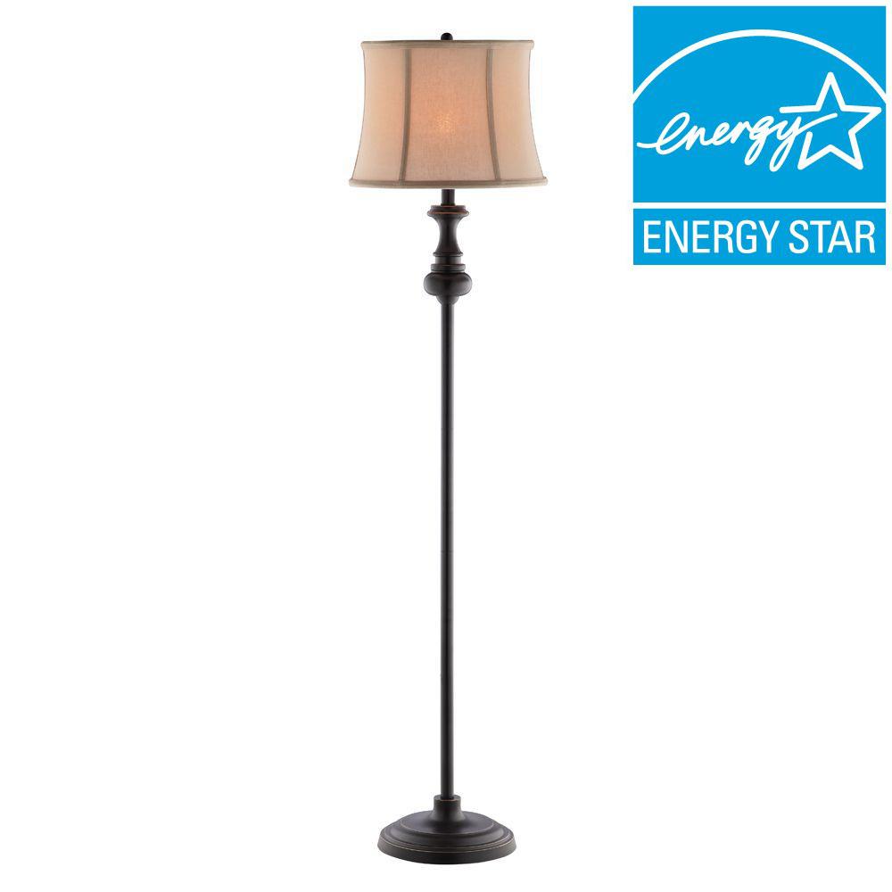Hampton Bay Candler 58 75 In Oil Rubbed Bronze Floor Lamp With Ttl Oil Rubbed Bronze Floor Lamp With Ttl 20 Compliant Fixture